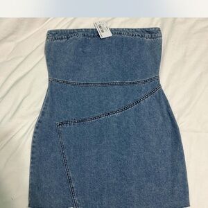 Elegant Blue Denim Dress